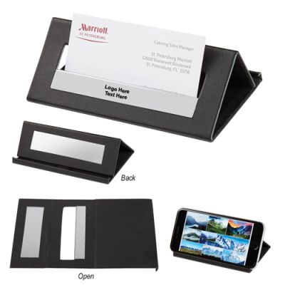 Custom Printed Executive Desk Card Holder and Media Stand